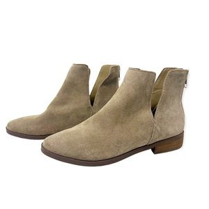 Steve Madden Yaal Chelsea Booties Ankle Boots Taupe Leather Size 6.5